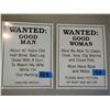 Image 1 : Wanted Good Man and Woman Signs