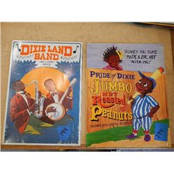 Dixie Land Badn and Dixie Jumbo Peanuts Signs