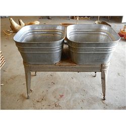 Wash Tubs and Stand on Casters