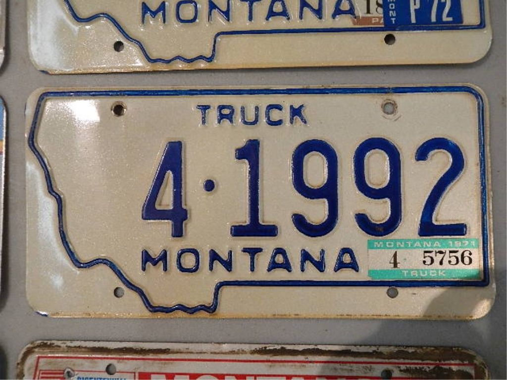 7 Montana License Plates from 19661996