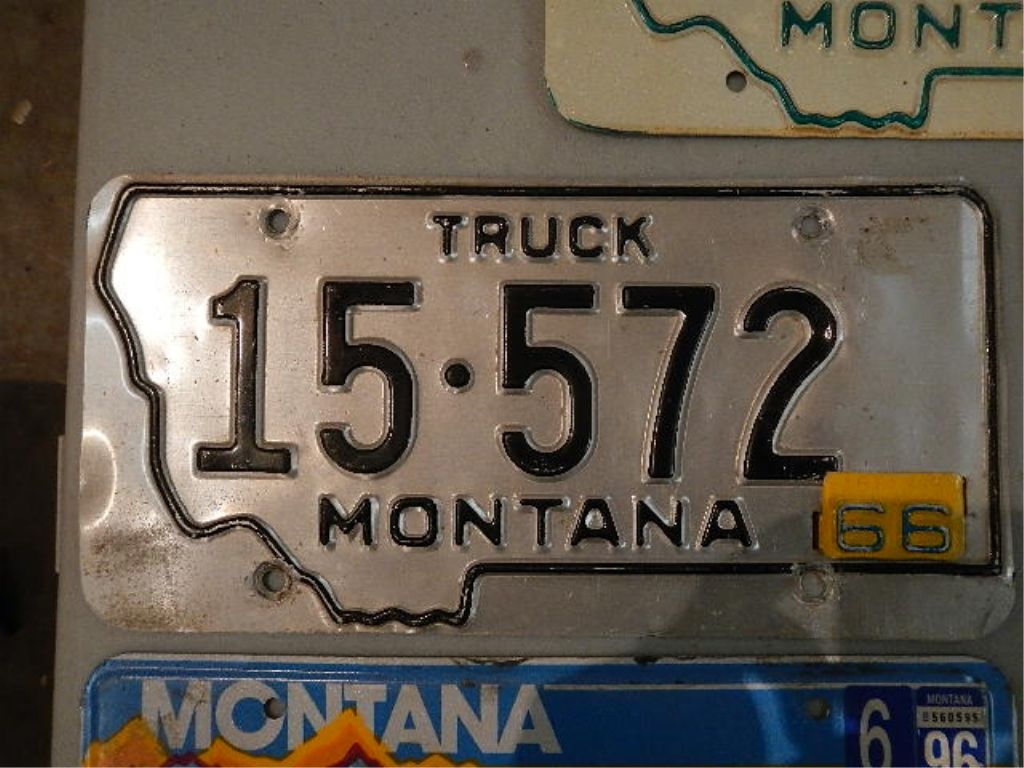 7 Montana License Plates from 19661996