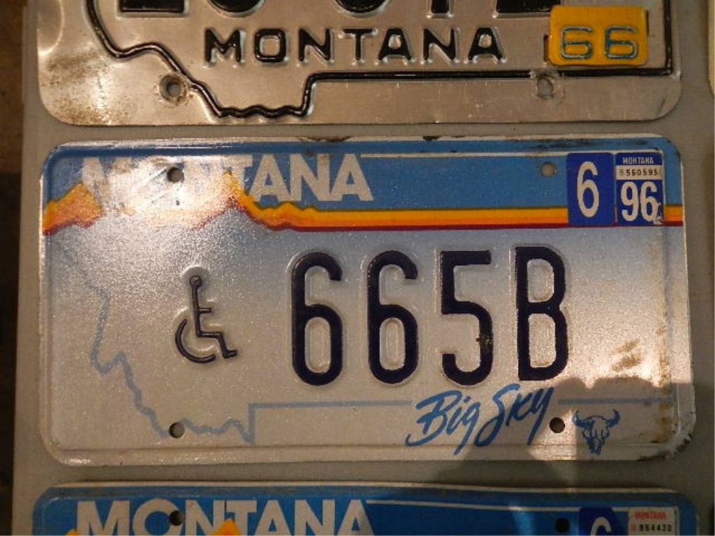 7 Montana License Plates from 19661996