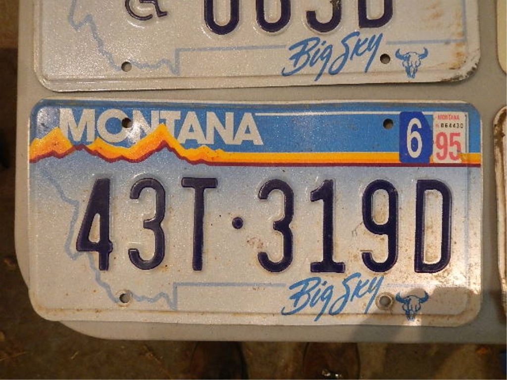 7 Montana License Plates from 19661996