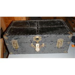 Antique Trunk with Baker, Montana Tag