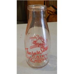 Treasure State Dairy Butte, Montana Milk Bottle