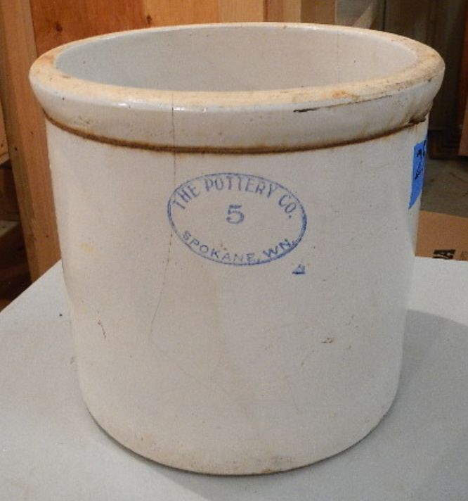 The Pottery Co. Spokane, WA. 5 Crock