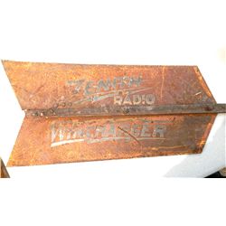 Zenith Radio Wincharger Sign