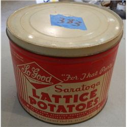 Saratoga Lattice Potato Chip Can