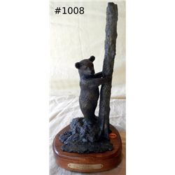 "First Lesson" Bear in Bronze by Kruckenberg