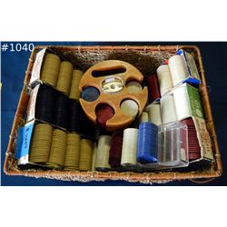 Basket of poker chips