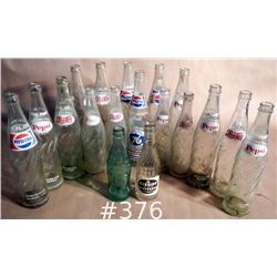16 Pepsi Bottles, Coca-Cola bottle from Salt Lake