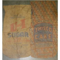 2 Burlap Bags