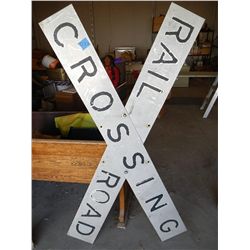 Railroad Crossing Sign (Metal)