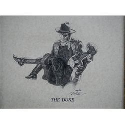 movie illustration of John Wayne by Ron Adair