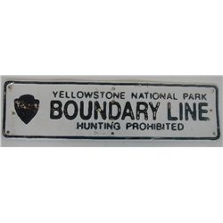Yellowstone National Park Boundary Sign
