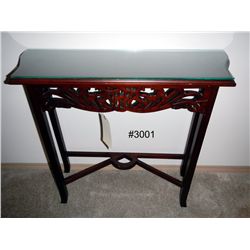 Wall Table/Sofa Table with Glass Top 32x10.5x30