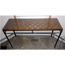 Wicker Top Desk with Glass Top 50x17x29