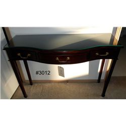 Wall Table with Glass Top and Pine Cone Handles