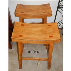 Two Curved Bar Stools