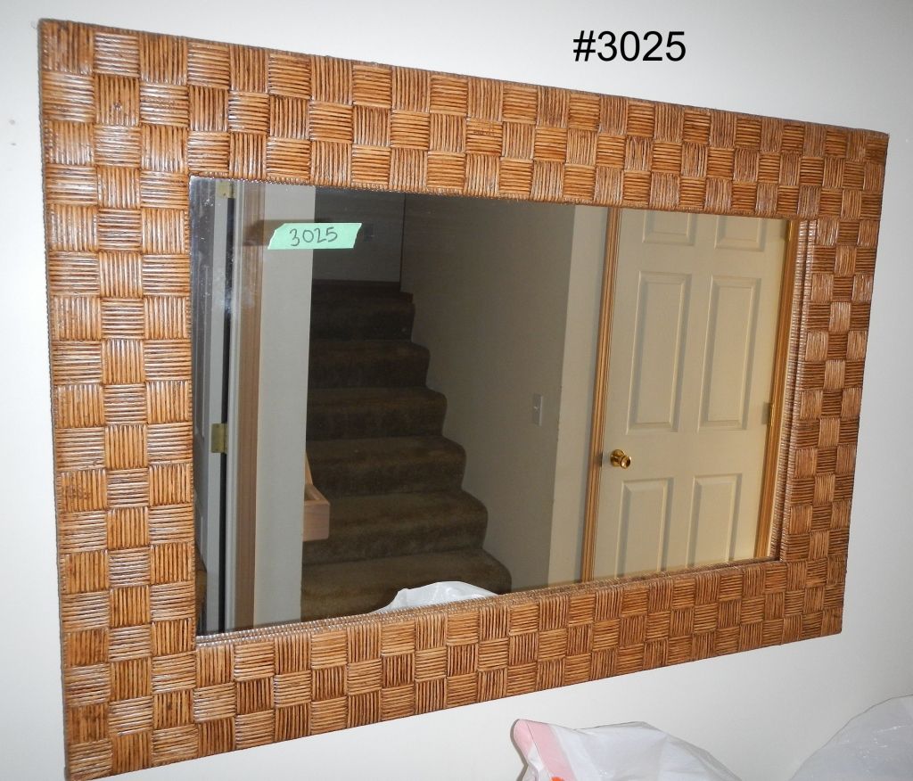 Wicker Framed Mirror