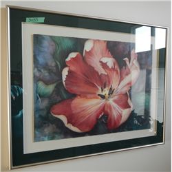 Framed Print of Flower Signed and Numberes