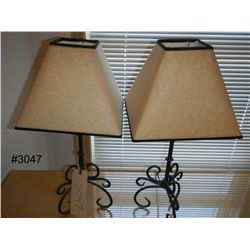 2 Metal Table Lamps