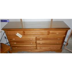 7 Drawer Wood Dresser 62x18x33