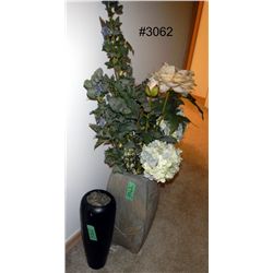 2 Vases and Artificial Plants