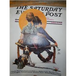 6 Saturday Evening post & 4 Cat prints 1 money
