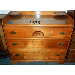 Cherry Three Drawer Hard Wood Dresser