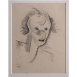 Charles Ragland Bunnell (1897-1968) Charcoal on Pa