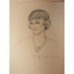 Norma Van Swearingen (1875-1965) Pencil on Paper