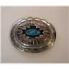 Image 1 : Sterling And Turquoise Belt  Buckle, Signed W. M