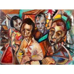 Leonard Silvestain Oil on Board