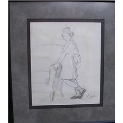 Ruth Monroe Augur, Pencil Drawing