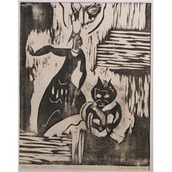 Ralph Berkowitz Woodblock