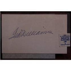 Ted Williams Signed Cut, Autograph,