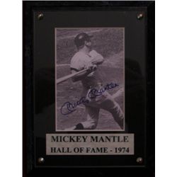 Mickey Mantle Autographed Plaque,