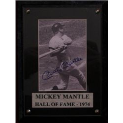 Mickey Mantle Autographed Plaque,