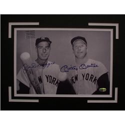 Dimaggio And Mantle Signed Mat,