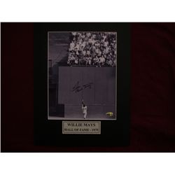 Willie Mays Autographed Mat,