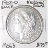 Image 1 : 1902-O MORGAN SILVER DOLLAR RED BOOK VALUE IS $75.00 *RARE MS-63 HIGH GRADE*!!