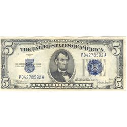 1934C $5 silver certificate, XF-AU