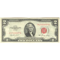 1953 Series $2 Legal Tender Note, F-VF