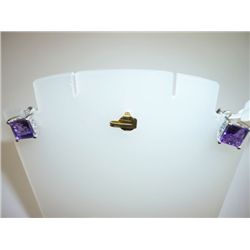13.25 CTW AMETHYST EARRING .925 STERLING SILVER