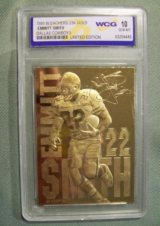 1995 Bleachers 23k Gold Emmitt Smith Card WCG 10