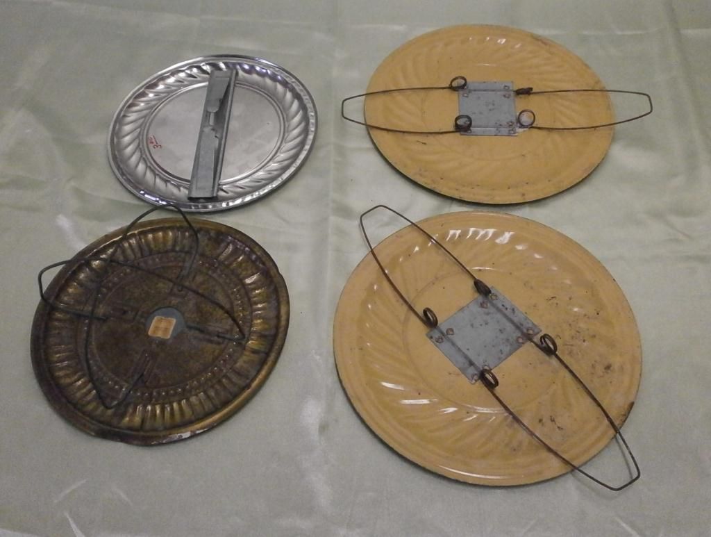 4 Vintage Tin Stove Pipe Stoppers Or Covers