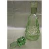 Image 2 : Vaseline Glass Decanter w/Replaced Stopper