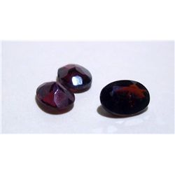 Lot-3 Oval Cut Garnets Loose Gemstones