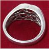 Image 3 : Men's Silver Ruby Ring "Size 10.5"